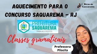 Aulão CONCURSO SAQUAREMA  RJ  Classes gramaticais PARTE 1 [upl. by Oreste]