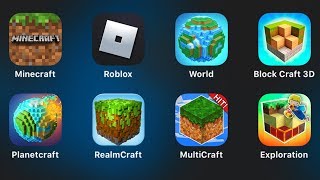 MinecraftRobloxWorld of CubesBlock Craft 3DPlanetCraftRealmCraftMulti CraftExploration Craft [upl. by Meryl]