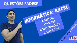 EXCEL CONTSE CONTSES CONTNÚM CONTVALORES  Questões FADESP [upl. by Buyer]