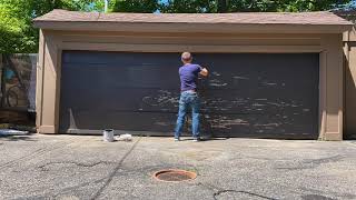 Painting A Wooden Garage Door [upl. by Nagirrek]