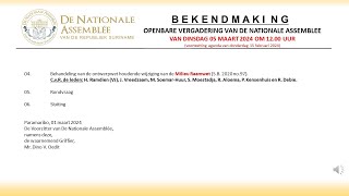 05 MAART 2024  OPENBARE VERGADERING VAN DE NATIONALE ASSEMBLEE [upl. by Bray]