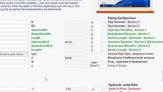 Hydraulic Jump for Two Circular Channels [upl. by Giamo]