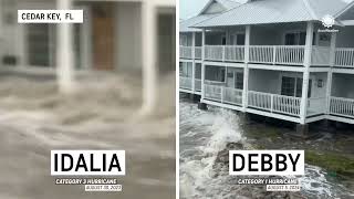 Idalia 2023 vs Debby 2024 Cat 1 vs Cat 3 Hurricane [upl. by Peisch]