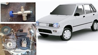 suzuki mehran landi ranzo kit LpG per convert CNG cylinder ki diggi me fitting [upl. by Inahpets169]