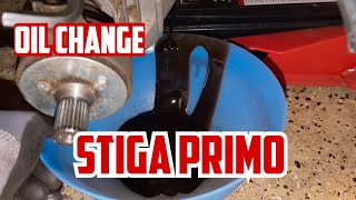 How to change oil in a Stiga Primo lawnmower lawnmower oilchange howto [upl. by Acimehs]