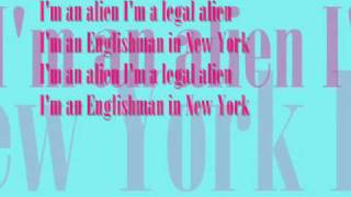 Englishman in New York Sting  LYRICS [upl. by Ebony]