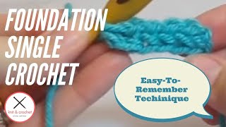 Foundation Single Crochet Tutorial 1 How to Foundation Single Crochet FSC [upl. by Orpheus35]