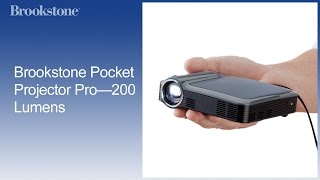 Brookstone Pocket Projector Pro—200 Lumens [upl. by Sum272]