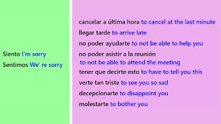 Learn Spanish  quotIm sorry Im late etcquot Easy Way to Get Fluent Faster [upl. by Retsevel]