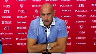 Declaraciones de Monchi en la presentación de Mercado en el Sevilla FC [upl. by Reppart]