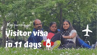 How my parents got Visitor Visa to Canada in just 11 days 🇨🇦 [upl. by Weig963]