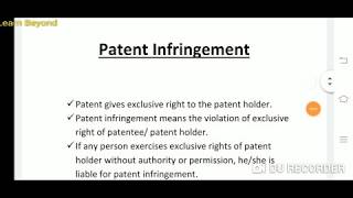 Patent Infringement [upl. by Nasya]