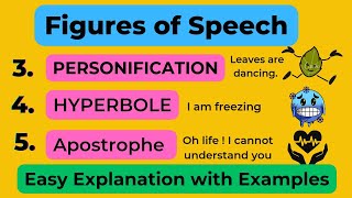 Personification Hyperbole Apostrophe as a figure of speech  Part 2  Types of Figures of Speech [upl. by Denny]