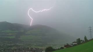 18072017 Gutes Blitz Gewitter über Mittersill Oberpinzgau [upl. by Iluj]