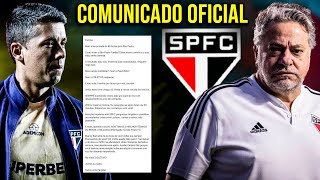 FIM DA LINHA PARA CARPINI NO SÃO PAULO COMUNICADO OFICIAL NO SPFC [upl. by Lasley]