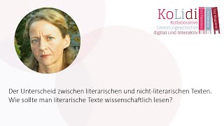 KoLidi Podcast Margreth Egidi zur Unterscheidung literarischer und nichtliterarischer Texte [upl. by Zipporah]