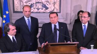 Gruppi parlamentari de Il Popolo delle Libertà al termine delle consultazioni al Quirinale [upl. by Ahsinam]