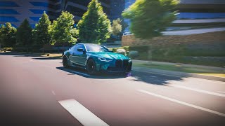 Pure Exhaust Sound  Individual G82 M4 in Lagoon Green Metallic  Cinematic  Dji Osmo Pocket 3  4K [upl. by Aikemot]