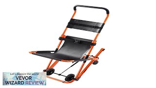 VEVOR Manual Stair Chair 350 lbs Load Capacity Foldable Emergency Stair Wheelchair Review [upl. by Assek]