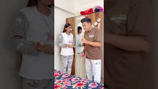 Lambe Baal Wali BIWI 😭🙏 Funny Couple Maahi QueenAryan Mishra youtubeshorts couple comedy [upl. by Schaffer]