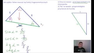 Jak łatwo i szybko nauczyć się funkcji trygonometrycznych [upl. by Aziar462]