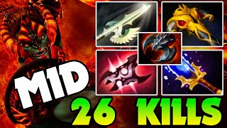 Huskar Dota 2 Mid Carry 733 With 26 Kills Gameplay Build Guide [upl. by Carlstrom]