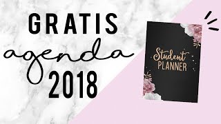 AGENDA para IMPRIMIR GRATIS 2018  UNIVERSIDAD  ESCUELA [upl. by Ayotas]