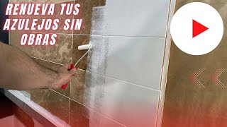 LO MAS FÁCIL ‼️ para renovar tu baño yo cocina con pintura para azulejos [upl. by Odilo963]