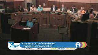 October 21 2024 Kalamazoo City Commission Regular Business Meeting [upl. by Boehike]