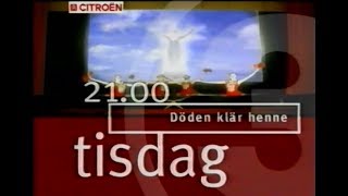 Döden klär henne tisdagsfilm Trailer TV3 30 Aug 1998 [upl. by Ilanos691]