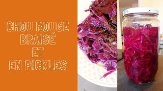 RECETTE VEGAN  Chou rouge braisé aux pommes I Pickles de chou rouge [upl. by Wolenik]