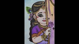 Radha Rani Cute drawing 🥰🥹art shorts new [upl. by Girvin]