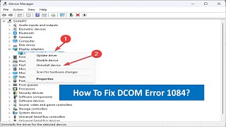 How To Fix DCOM Error 1084 [upl. by Akehsal445]