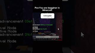 PovYou are Begginer in Minecraft [upl. by Auohc585]