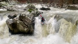 Kayaking Stateline Falls on the Watauga River Gorge [upl. by Oaht]