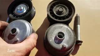 Replacing tensioner pulley and idler pulley to stop belt bearing noise  2002 GMC Savana 3500 [upl. by Sotsirhc758]