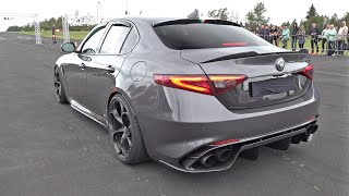 Alfa Romeo Giulia Quadrifoglio 29 V6 with Tubi exhaust [upl. by Enylrac]