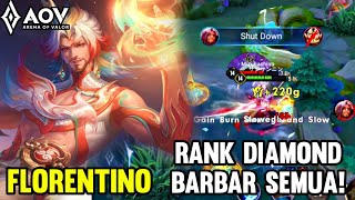 AOV  NEW SKIN FLORENTINO GLAZE WOLRD GAMEPLAY  ARENA OF VALOR LIÊNQUÂNMOBILE ROV COT [upl. by Lambrecht474]