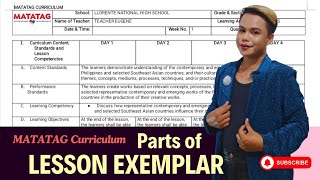 Lesson Format sa Bagong MATATAG Curriculum  Parts of Lesson Exemplar matatag [upl. by Annamarie]