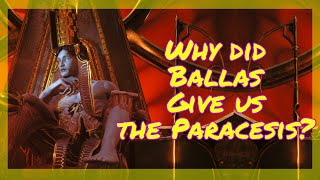 Why Did Ballas Give Us the Paracesis  Warframe Lore Explained [upl. by Nylhsa]