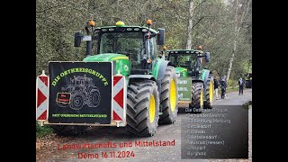 Protestfahrt der Landwirte  Mittelstand 16112024 MarburgBiedenkopf Ostkreis [upl. by Sanoj]