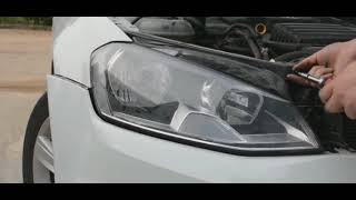 VW Golf 7 standard to LED headlight installatiom [upl. by Nesyaj]