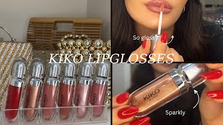 3D HYDRA LIPGLOSS KIKO MILANO 💄💋✨ try on amp swatches [upl. by Veta878]