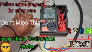 insulation resistance test of cable Dont Miss this megger in hindi [upl. by Ihsorih]