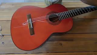 Restringing a 1970s Yamaha G55 Guitar [upl. by Amocat642]