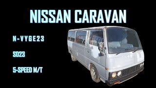 NISSAN CARAVAN NVYGE23 SD23 ENGINE CRANKING TEST MOVIE [upl. by Gibun]