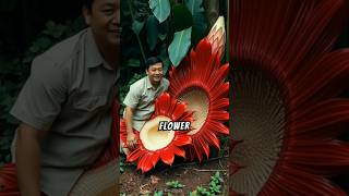 THIS UNIQUE FLOWER IS THE LARGEST IN THE WORLD rafflesia flower rafflesia facts shortvideo [upl. by Keely977]