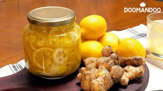 ENG SUB🍋🍵감기에 좋은 생강레몬차 Ginger Lemon Tea  두만두 doomandoo [upl. by Roseanna]