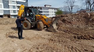 JCB beko loder tesviye çalışması jcb cat jcbvideo keşfet liebherr komatsu catlover inşaat [upl. by Aniat80]