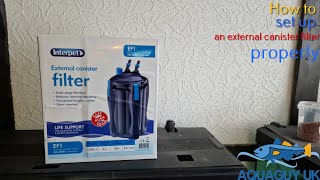 Aquarium external canister filter setting up interpet [upl. by Muirhead569]